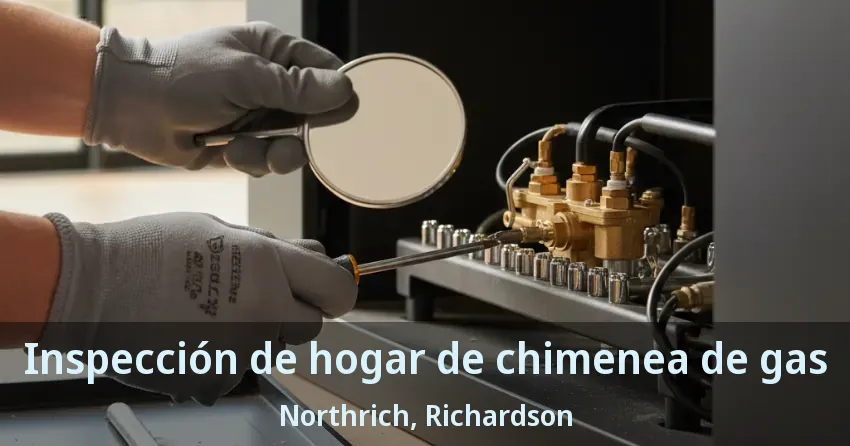 Inspección de hogar de chimenea de gas Northrich, Richardson - TX