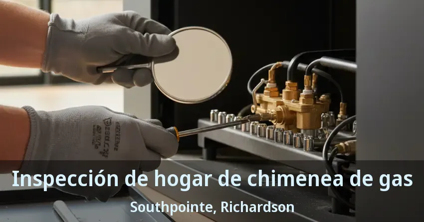 Inspección de hogar de chimenea de gas Southpointe, Richardson - TX Inspección de hogar de chimenea de gas Southpointe, Richardson - TX