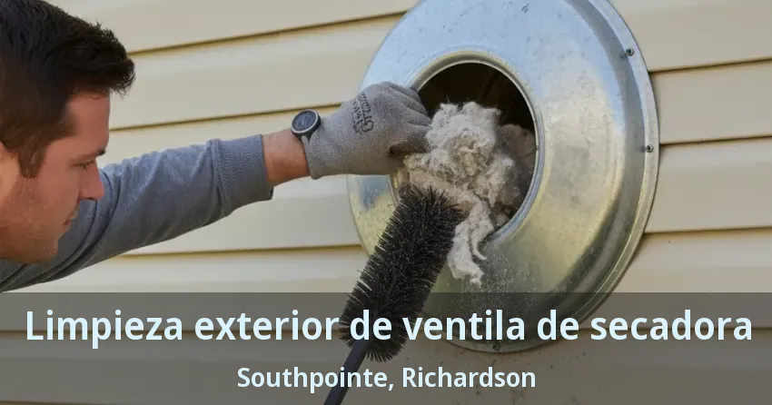 Limpieza exterior de ventila de secadora Southpointe, Richardson - TX