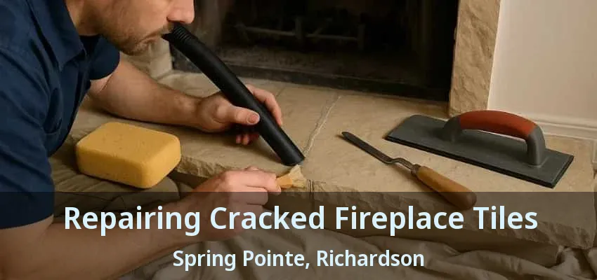 Repairing Cracked Fireplace Tiles Spring Pointe, Richardson - TX Repairing Cracked Fireplace Tiles Spring Pointe, Richardson - TX